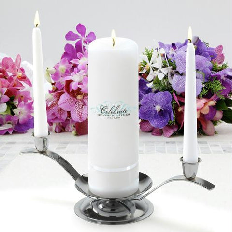 Personalized Charming Unity Candle Set - Round Pillar