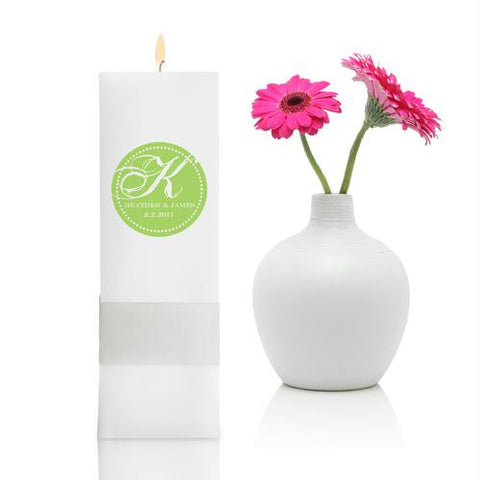 Personalized Magical Monogram Unity Candle - Square Pillar