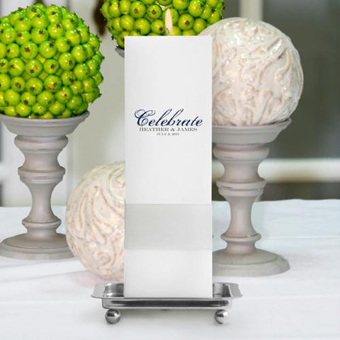 Personalized Celebration Unity Candle with stand ¿ Square Pillar