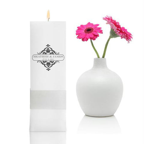 Personalized Classic Charm Unity Candle - Square Pillar
