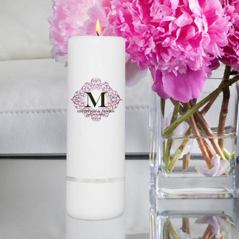 Personalized Fresh Floral Unity Candle ¿ Round Pillar