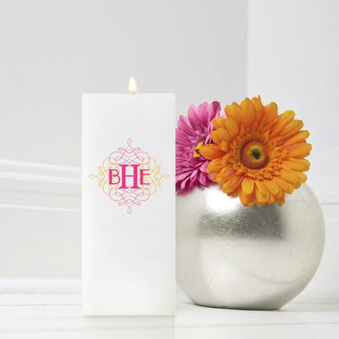 Personalized Square Wistful Monogram Friendship Candle