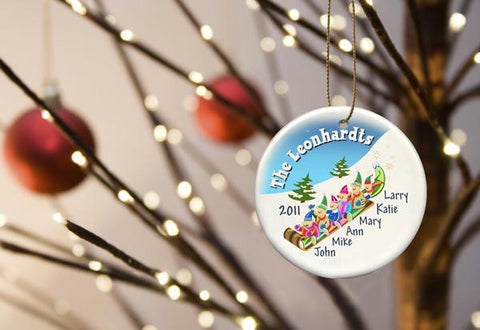 Personalized Elves Family Ornament