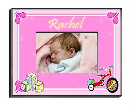 Personalized Girl's Blocks Picture Frame