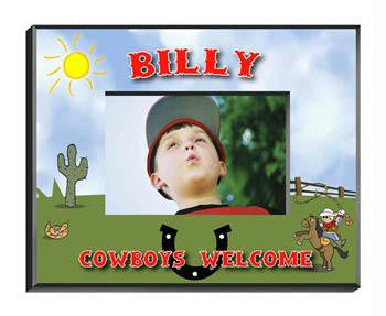 Personalized Cowboy Picture Frame