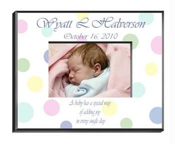 Personalized Polka Dot Picture Frame