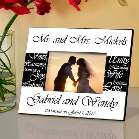 Personalized Mr. and Mrs. Wedding Picture Frame