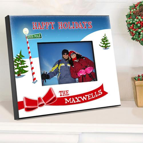 Personalized North Pole Christmas Picture Frame