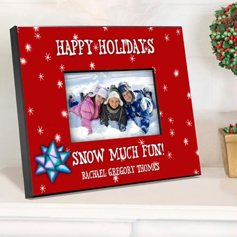 Personalized Red Holiday Picture Frame