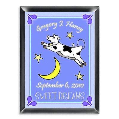 Personalized Boy's Cow Jumping over the Moon Sign