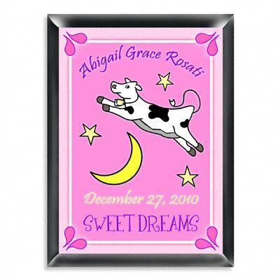 Personalized Girl's Cow Jumping over the Moon Sign