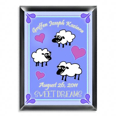 Personalized Boy's Counting Sheep Room Sign