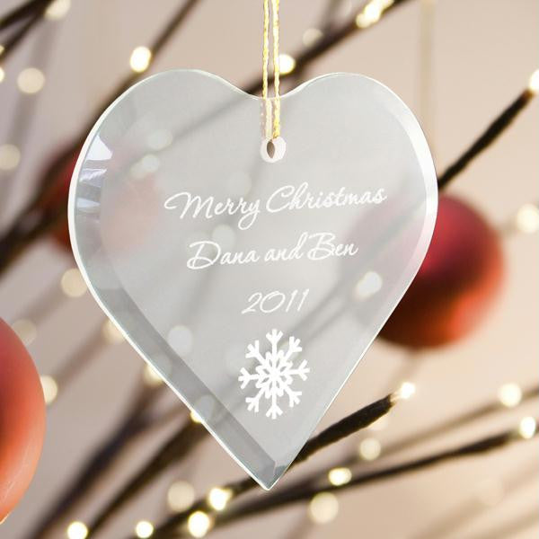 Personalized Heart Christmas Ornament