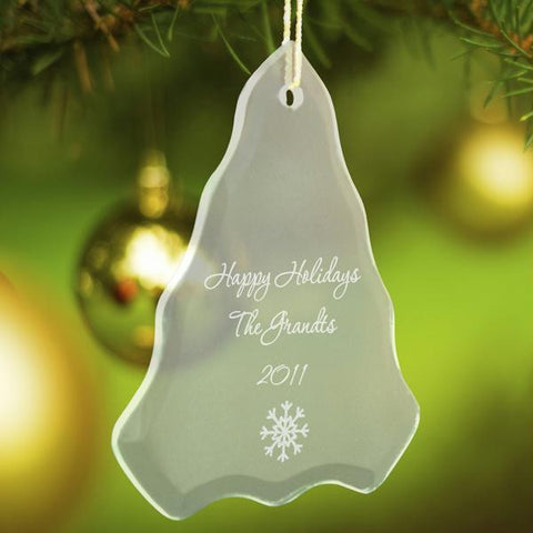 Personalized Christmas Tree Glass Ornament