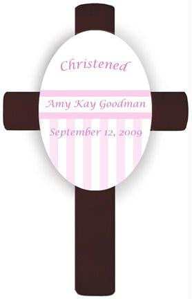 Personalized Pink Children's Cross