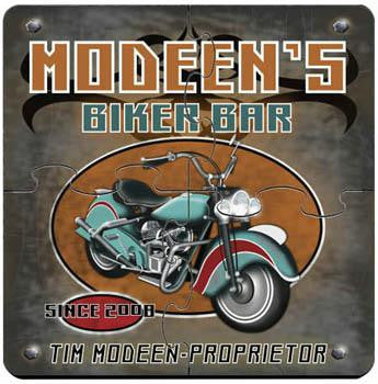 Biker Bar Coaster Puzzle Set