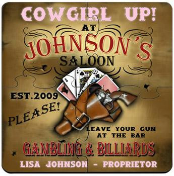 Cowgirl Saloon Coaster Puzzle Set