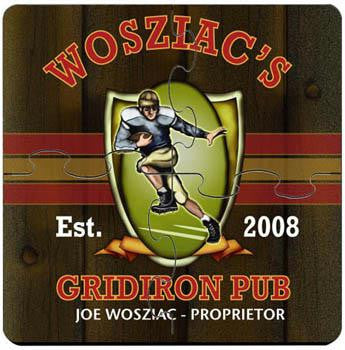 Gridiron Pub Coaster Puzzle Set