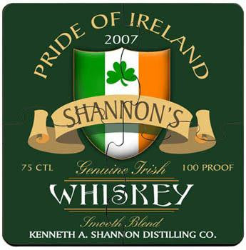 Irish Whiskey Coaster Puzzle Set