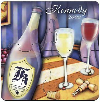 Wine Painting Coaster Puzzle Set