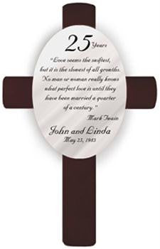 Personalized Anniversary Cross - 25 Years