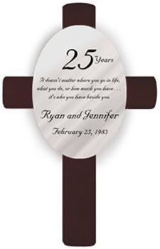 Personalized Anniversary Cross - Beside You