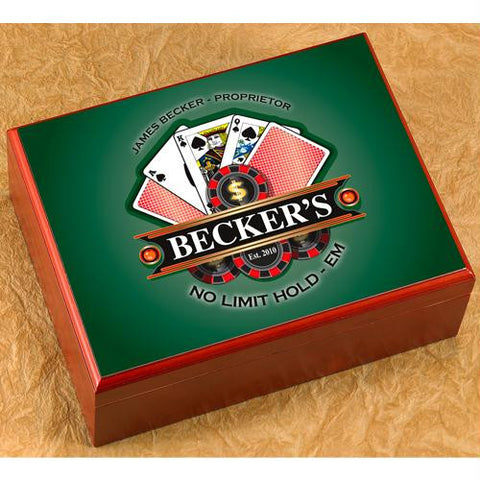 Personalized Poker Humidor