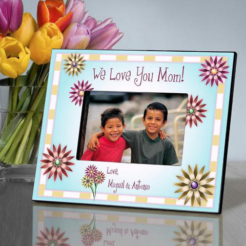 Personalized Mom in Flowers Picture Frame