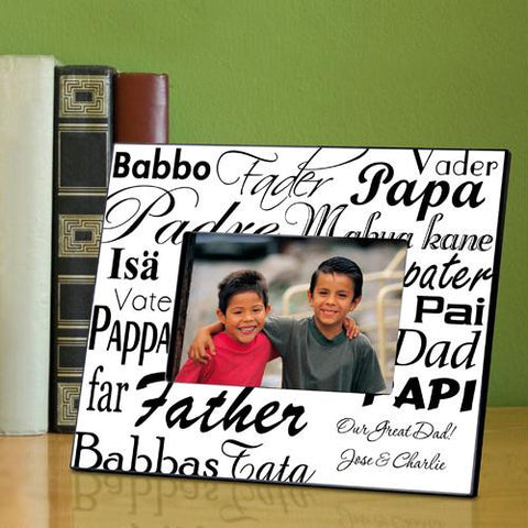 Personalized Dad in Translation Picture Frame