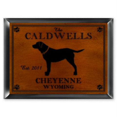 Personalized Labrador Cabin Sign