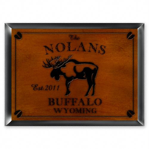 Personalized Moose Cabin Sign