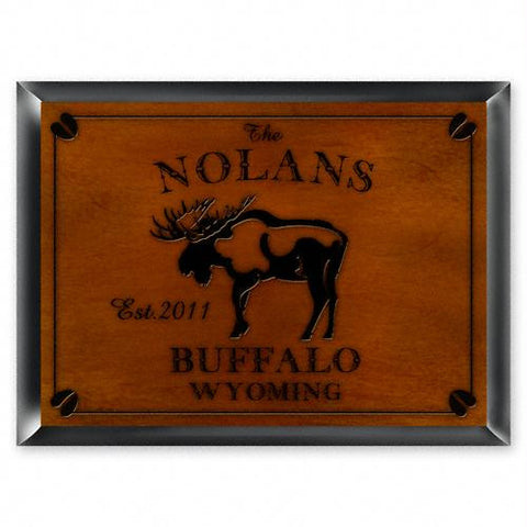 Personalized Moose Cabin Sign