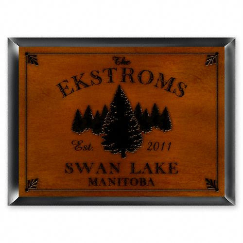 Personalized Spruce Cabin Sign