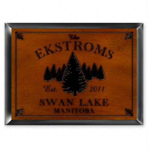 Personalized Spruce Cabin Sign