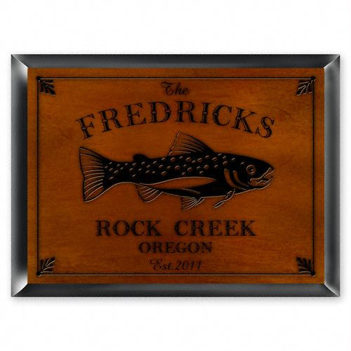 Personalized Trout Cabin Sign