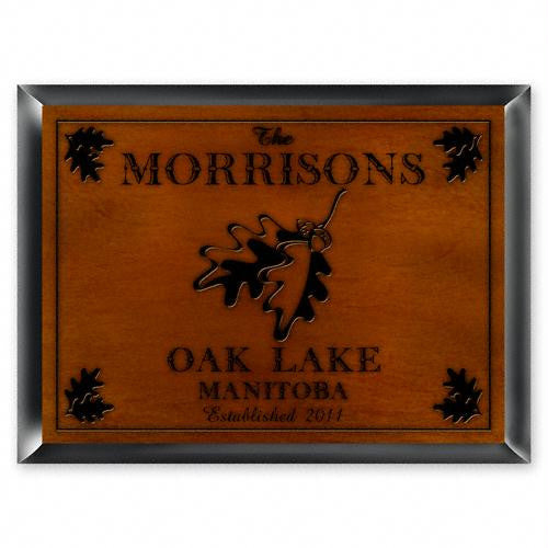 Personalized White Oak Cabin Sign