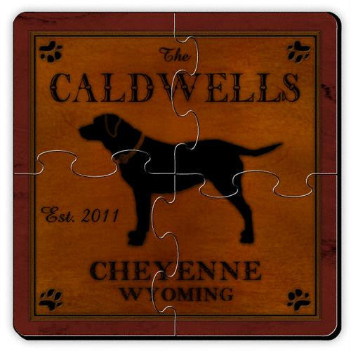 Personalized Cabin Series Coaster Puzzle Set