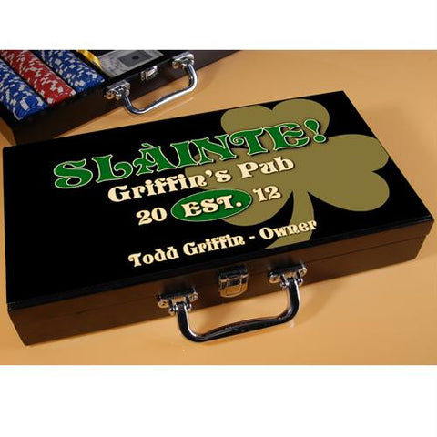 Gold Clover Poker Set