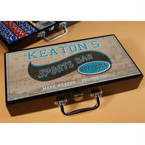 Sports Bar Poker Set