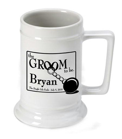 Personalized "Groom to Be" Beer Stein