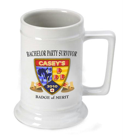 Personalized Bachelor Party Survivor Beer Stein