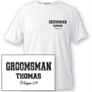 Personalized Groomsman Collegiate Series T-shirt