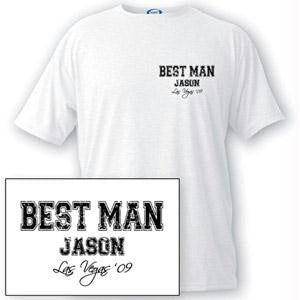 Personalized Best Man Collegiate Series T-shirt