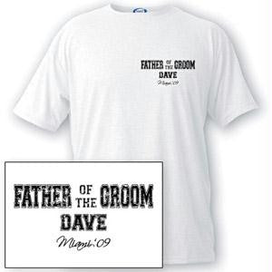 Personalized Father of the Groom Collegiate Series T-shirt