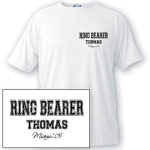 Personalized Ring Bearer Collegiate Series T-shirt