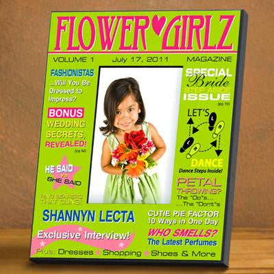 GC647 Green Flower Girl Magazine Frame