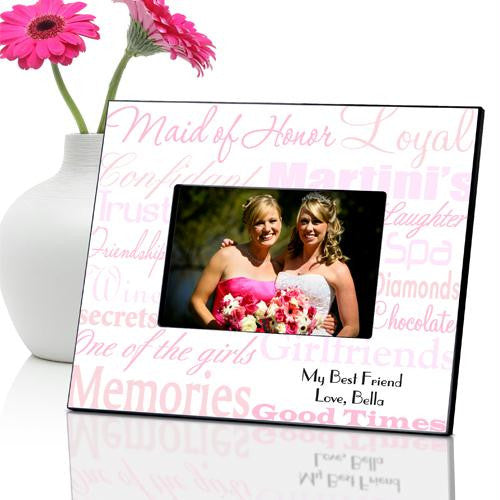 Shades of Pink Maid of Honor Picture Frame