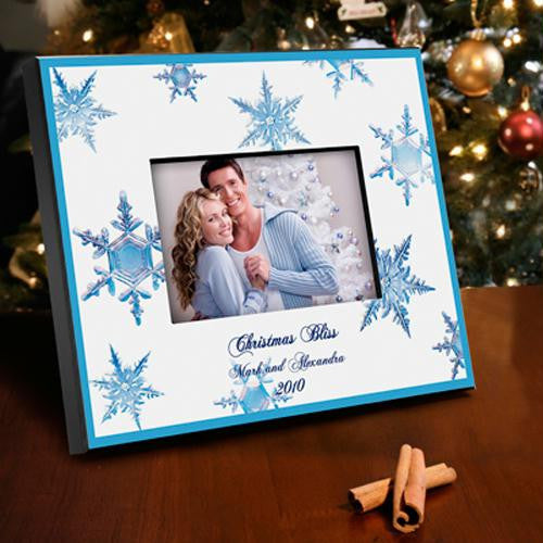 Personalized Cristal Snowflake Picture Frame