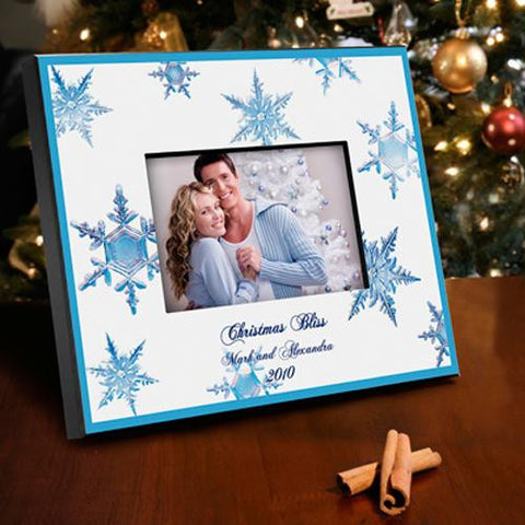 Personalized Cristal Snowflake Picture Frame