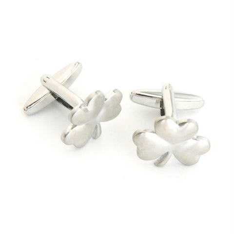 Dashing Three Leaf Clover Cufflinks with Personalized Case